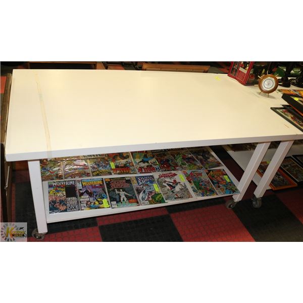 WAREHOUSE WORK BENCH ON-WHEELS