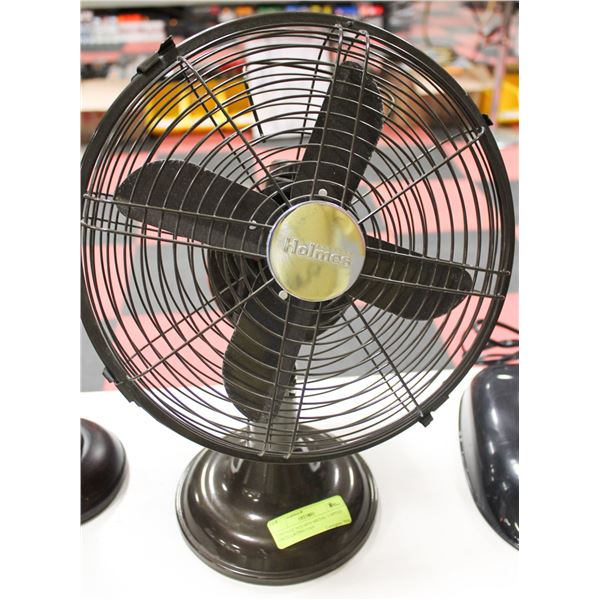 VINTAGE HOLMES METAL 3 SPEED OSCILLATING FAN