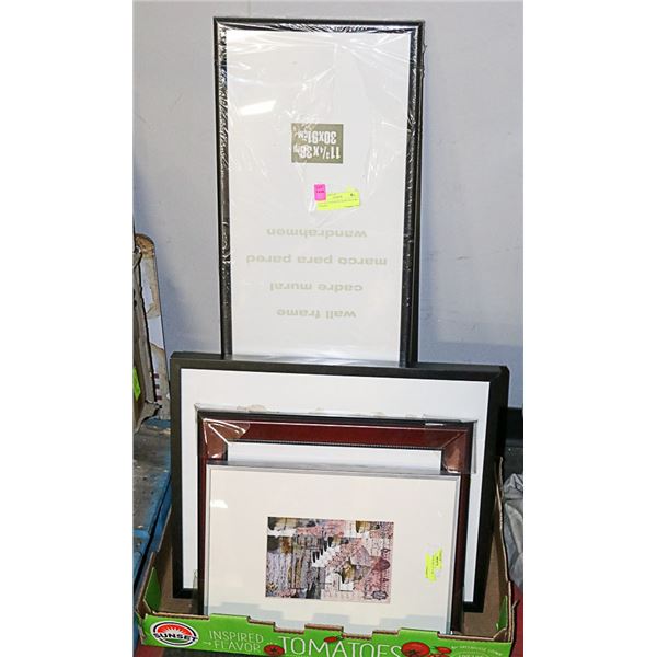 LOT OF 4 ASSORTED HOME PICTURE FRAMES