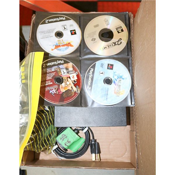 PS II WITH 1 CONTROLLER & 4 GAMES