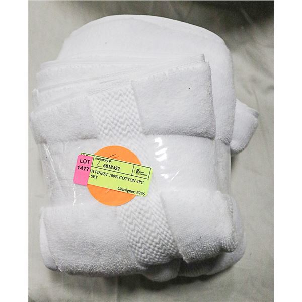 TURKISH FINEST 100% COTTON 4PC TOWEL SET