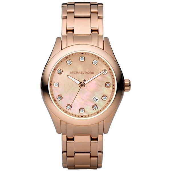 NEW MICHAEL KORS ROSE GOLD M-OF-PEARL MSRP $245