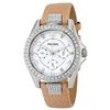 Image 1 : NEW FOSSIL TRIPLE CHRONO WATCH TAN LEATHER DIAL