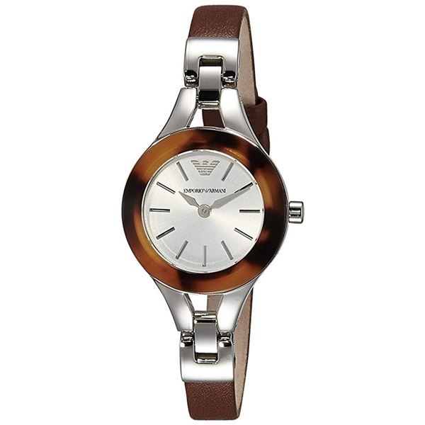 NEW LADIES EMPORIO ARMANI WATCH W/ LEATHER STRAP