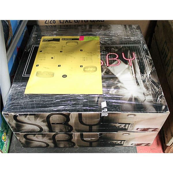 LOT OF 2 CRYSTAL GLASS CEILING LIGHTS