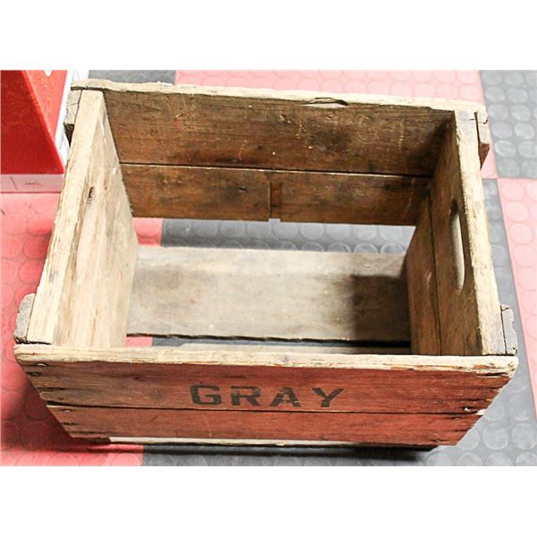 VINTAGE GREY BEVERAGE DEPOSIT BOX