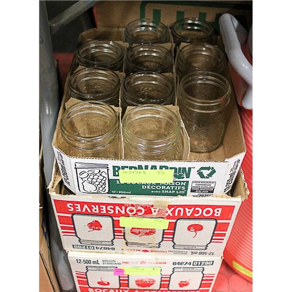 SUPPLY OF 36 MASON/CANNING JARS
