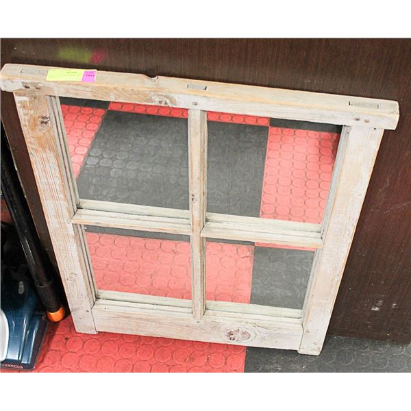 RUSTIC OLD WINDOW FRAME MIRROR