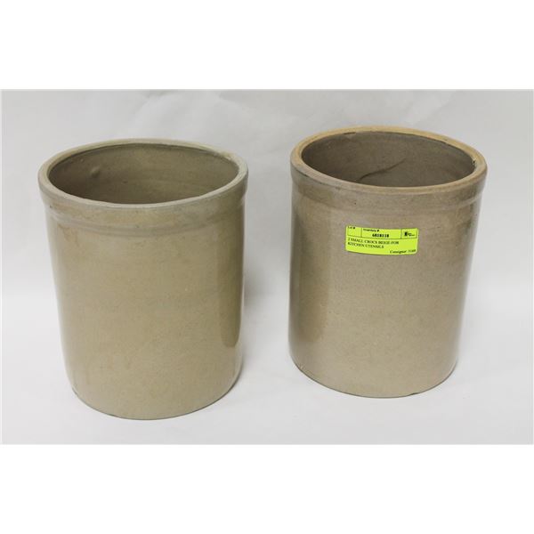 2 SMALL CROCS BEIGE-FOR KITCHEN UTENSILS