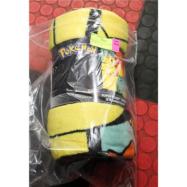 POKEMON SUPER PLUSH THROW BLANKET, NEW