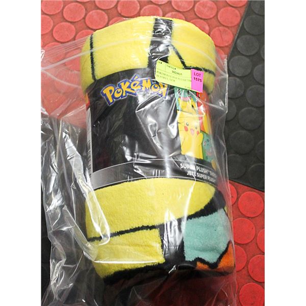 POKEMON SUPER PLUSH THROW BLANKET, NEW