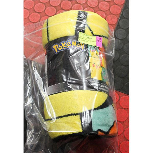 POKEMON SUPER PLUSH THROW BLANKET, NEW