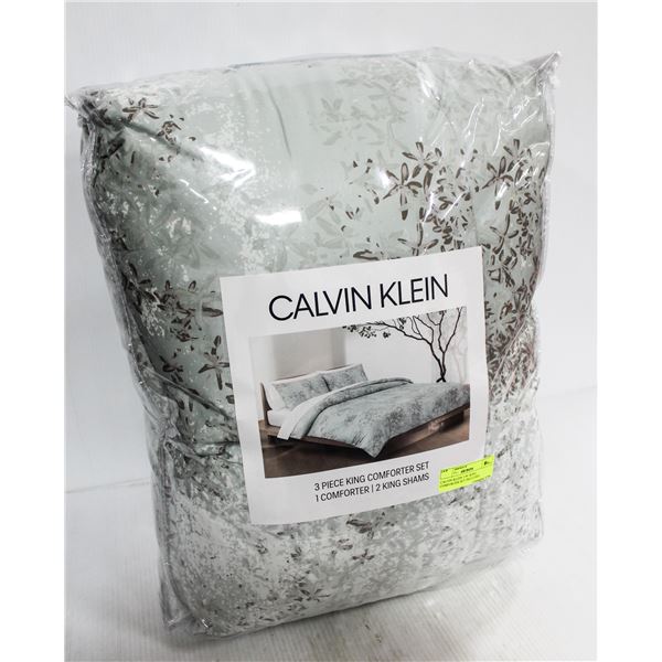 CALVIN KLEIN 3 PC KING COMFORTER SET INCLUDES