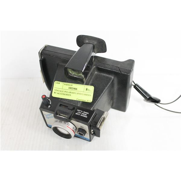 VINTAGE POLAROID LAND CAMERA W/ ACCESSORIES
