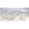 Image 1 : PINWHEEL CRYSTAL WATER JUG & LARGE FRUIT BOWL