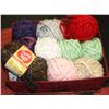 Image 1 : 10+ SKEINS OF WOOL/ YARNS IN DECORATIVE STORAGE