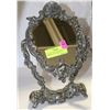 Image 1 : SILVER CUPID ANGEL DRESSING MIRROR VINTAGE HEAVY