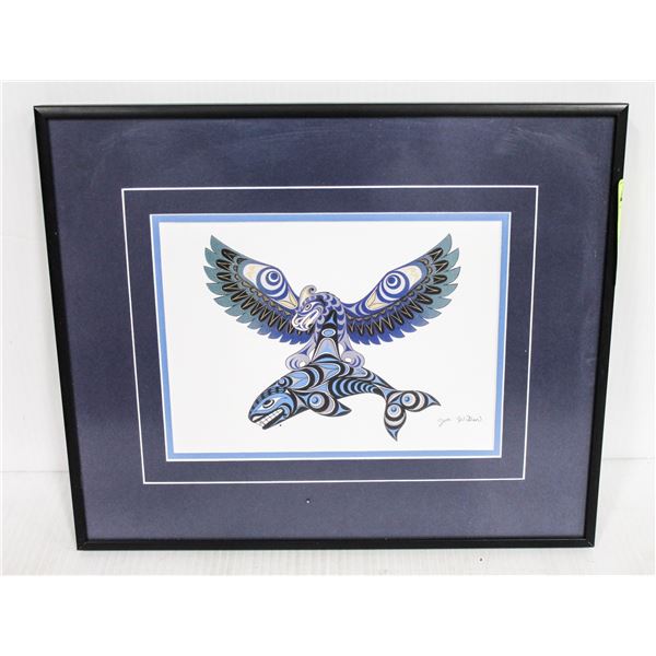 AUTHENTIC JOE WILSON NATIVE ART "THUNDERBIRS &
