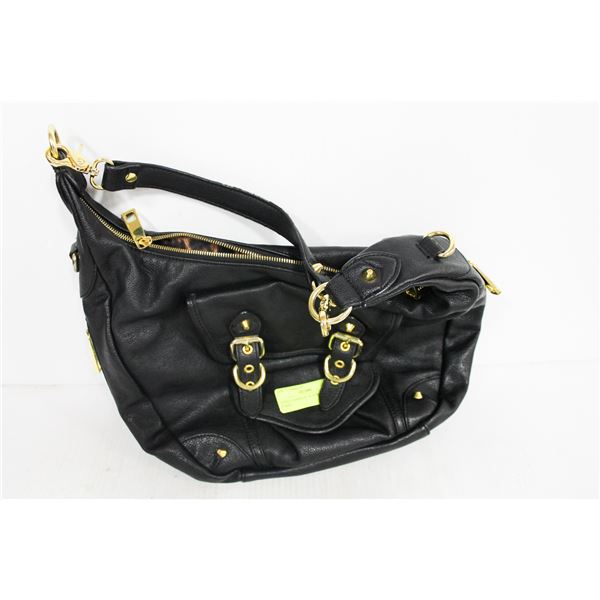 JESSICA SIMPSON BLACK LEATHER PURSE