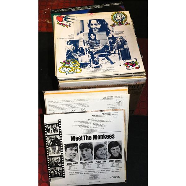 BOX OF CLASSIC ROCK LP RECORDS