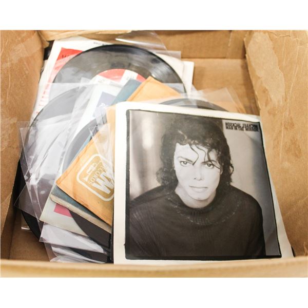 BOX OF 45 RPM RECORDS