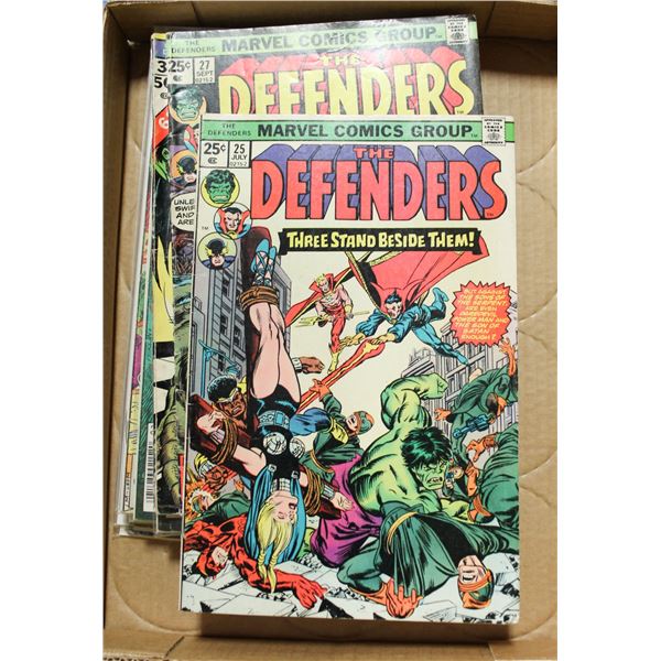 FLAT OF VINTAGE MARVEL DEFENDERS COMICS