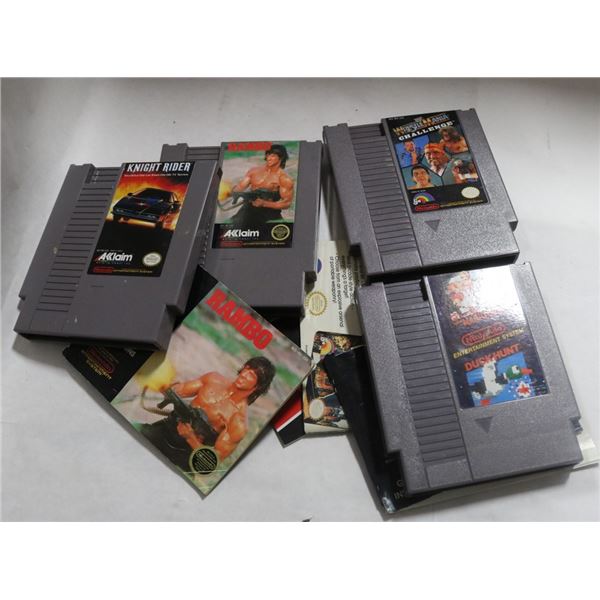 LOT OF 4 NES GAMES WITH 4 MANUALS, NINTENDO