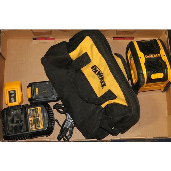LARGE FLAT WITH DEWALT TOOL BAG, DEWALT 12V/20V