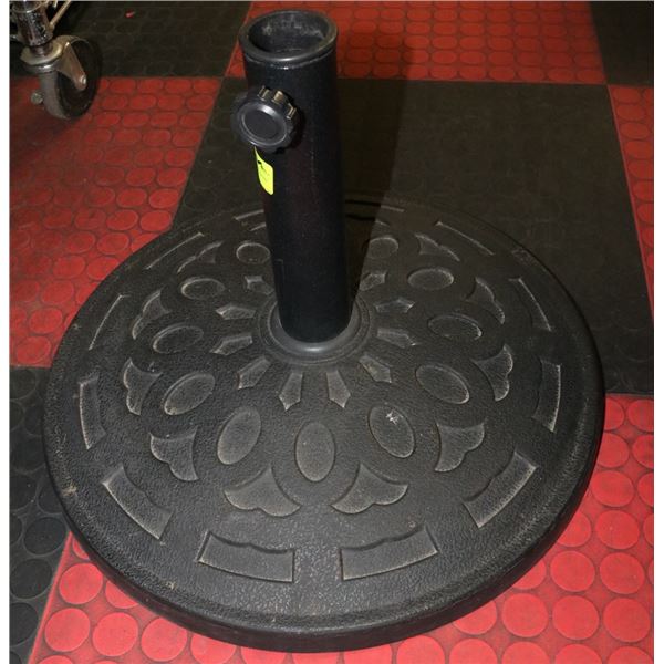 LARGE SOLID DECORATIVE PATIO UMBRELLA STAND -