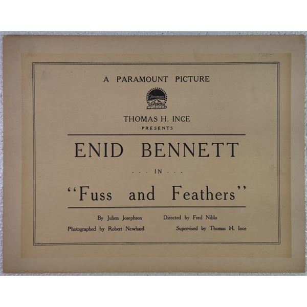 Fuss and Feathers Lobby Card (1918)