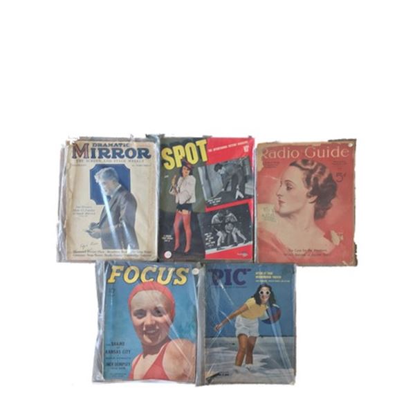 Collection of Vintage Magazines (1930s-1940s) & Publicity Stills (~100)