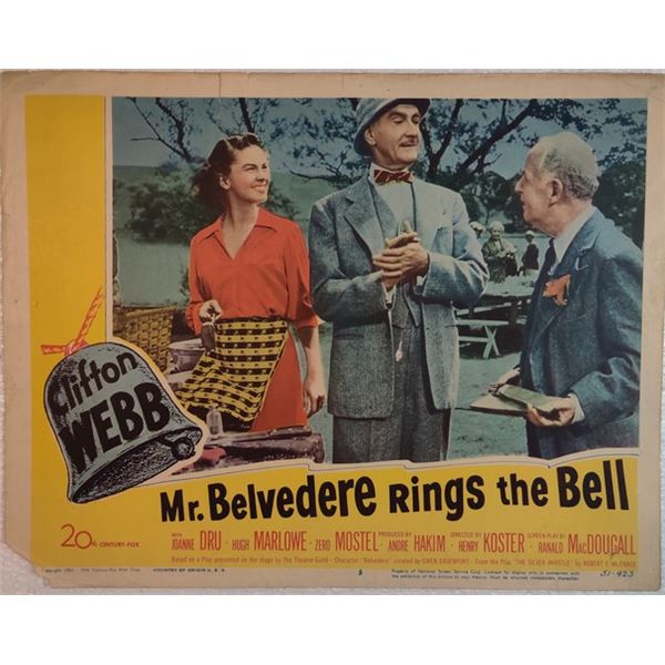 Mr. Belvedere Rings the Bell Lobby Card (1951)