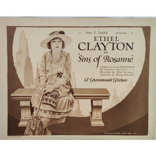 Sins of Rosanne Lobby Card (1920)