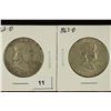 Image 1 : 1962-D & 1963-D FRANKLIN HALF DOLLARS