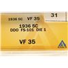 Image 3 : 1936-DDO FS-101 DIE 1 BUFFALO NICKEL ANACS VF35