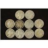 Image 1 : 10 ASSORTED 1940'S MERCURY DIME