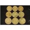 Image 1 : 9-VINTAGE BRASS GOOD FOR'S DRINK TOKENS FROM THE