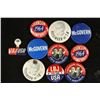 Image 1 : 10-ASSORTED VINTAGE POLITICAL PINS