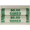 Image 1 : 2-$5 ROLLS OF 2009-D ROOSEVELT DIMES BRILLIANT UNC
