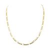 Image 1 : 24 Inch Figaro Chain - 14KT Yellow Gold