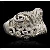 Image 1 : 14KT White Gold 0.68 ctw Diamond Ring