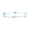 Image 2 : 7.44 ctw Turquoise And Diamond Bracelet - 14KT White Gold