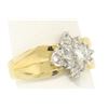 Image 2 : 14k Yellow Gold 0.50 ctw Terraced Round Brilliant Diamond Cluster Cocktail Ring
