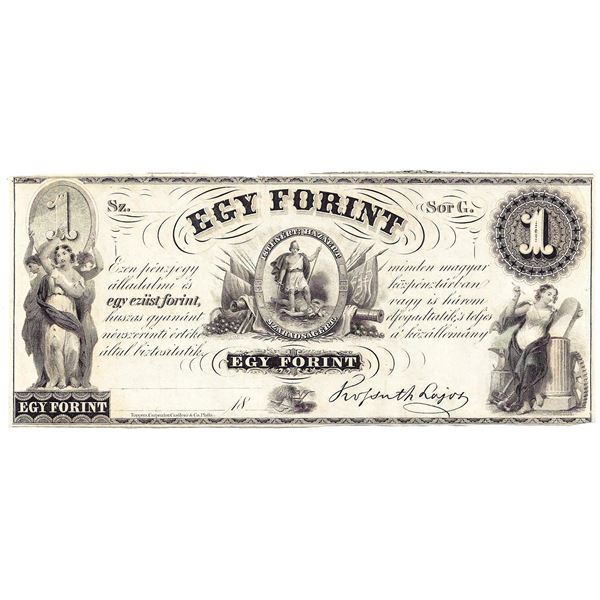 1800's $1 EGY Forint - Obsolete Note UNC