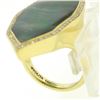 Image 8 : Ippolita 18K Yellow Gold Large Unique Black Mother of Pearl .65 ctw Diamond Ring