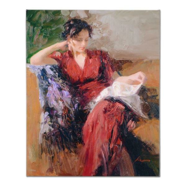 Pino (1939-2010), "Resting Time" Artist Embellished Limited Edition on Canvas, A