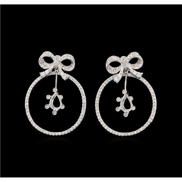 14KT White Gold 1.36 ctw Diamond Earrings