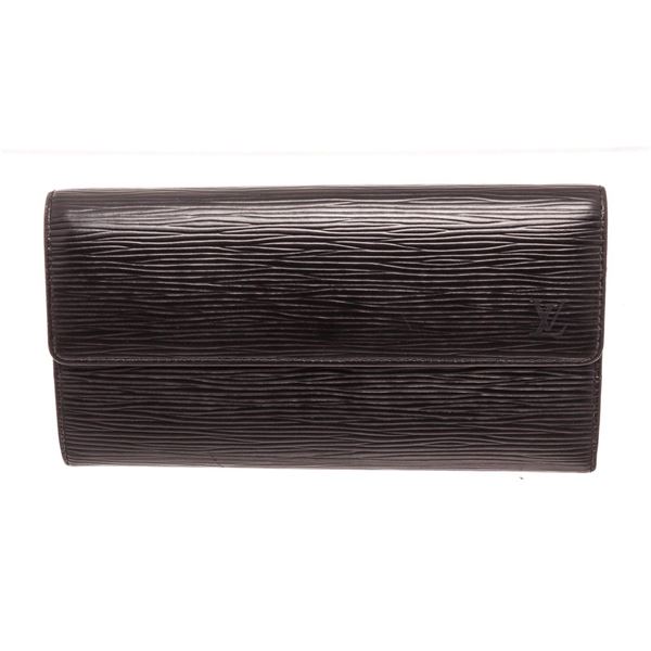 Louis Vuitton Black Epi Leather Sarah Wallet