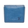 Image 1 : Louis Vuitton Blue Epi Leather Boite Coin Case Wallet