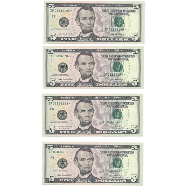 (10) Consecutive 2006 $5 FRN Star Notes CHCU